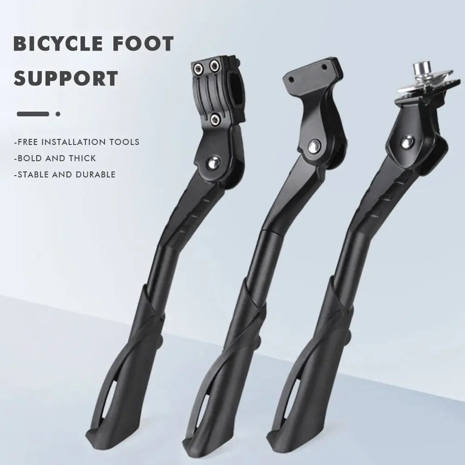 Aluminium Alloy Bicycle Kickstand with Adjustable Support for MTB, Snow, Folding