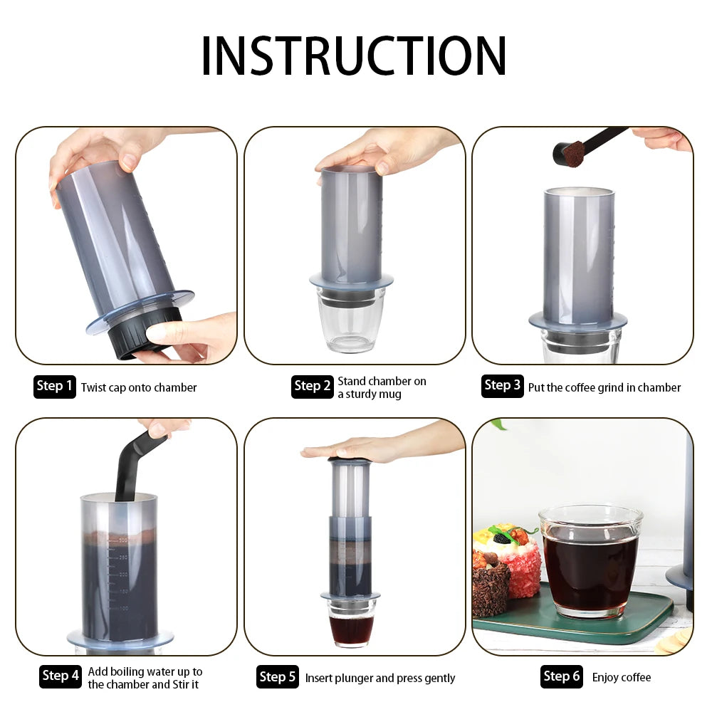 RECAFIMIL Portable French Press Espresso Coffee Maker