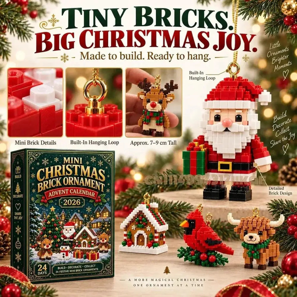 24 Day Christmas Advent Calendar With Buildable Mini Brick Ornaments by InterCyprus Trading Ltd