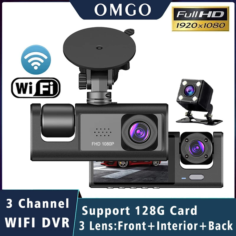 WiFi 3 Channel Mini Car DVR