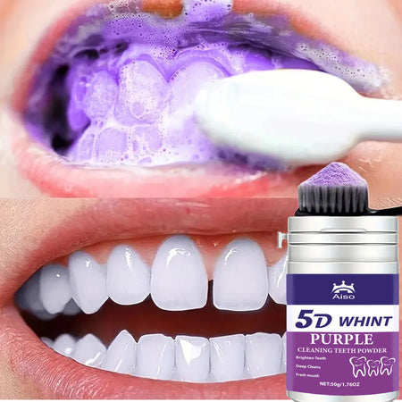 5D Purple Tooth Powder &ndash; Fresh Breath On-The-Go Default Title