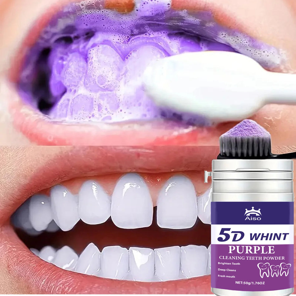 5D Purple Tooth Powder &ndash; Fresh Breath On-The-Go Default Title