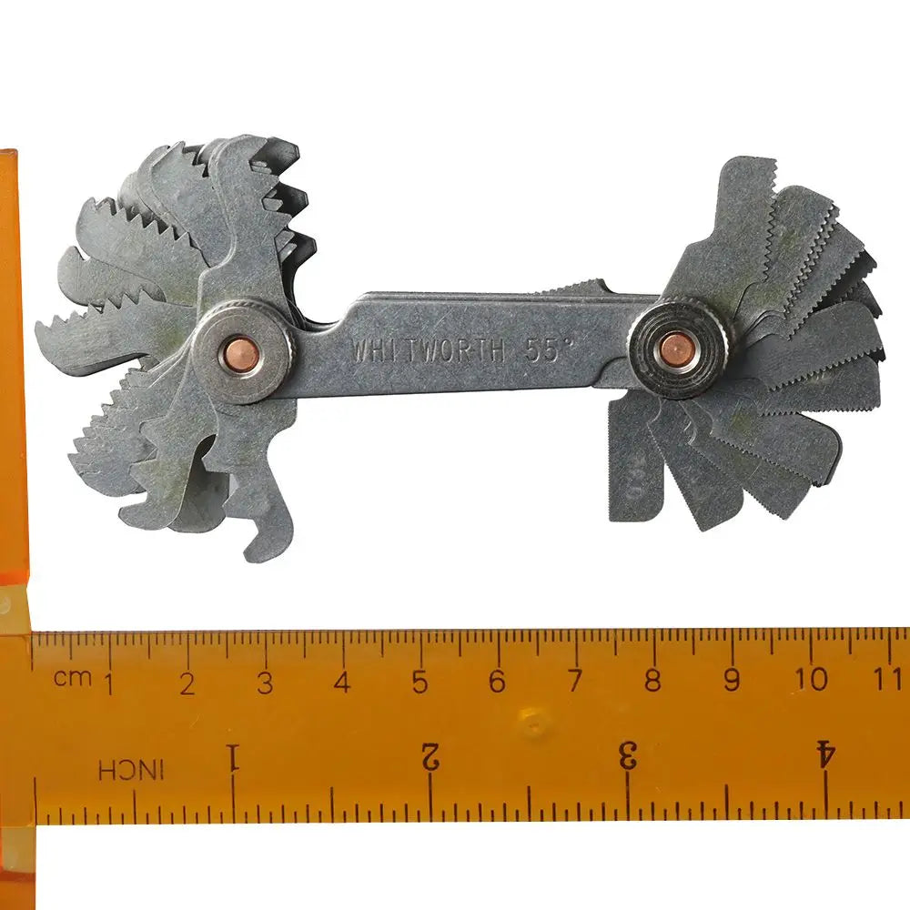 Stainless Steel Screw Thread Pitch Gauge Metric &amp; Imperial 52Pcs Measuring Tool 55 Degree &amp; 60 Degree Thread Measuring Gage