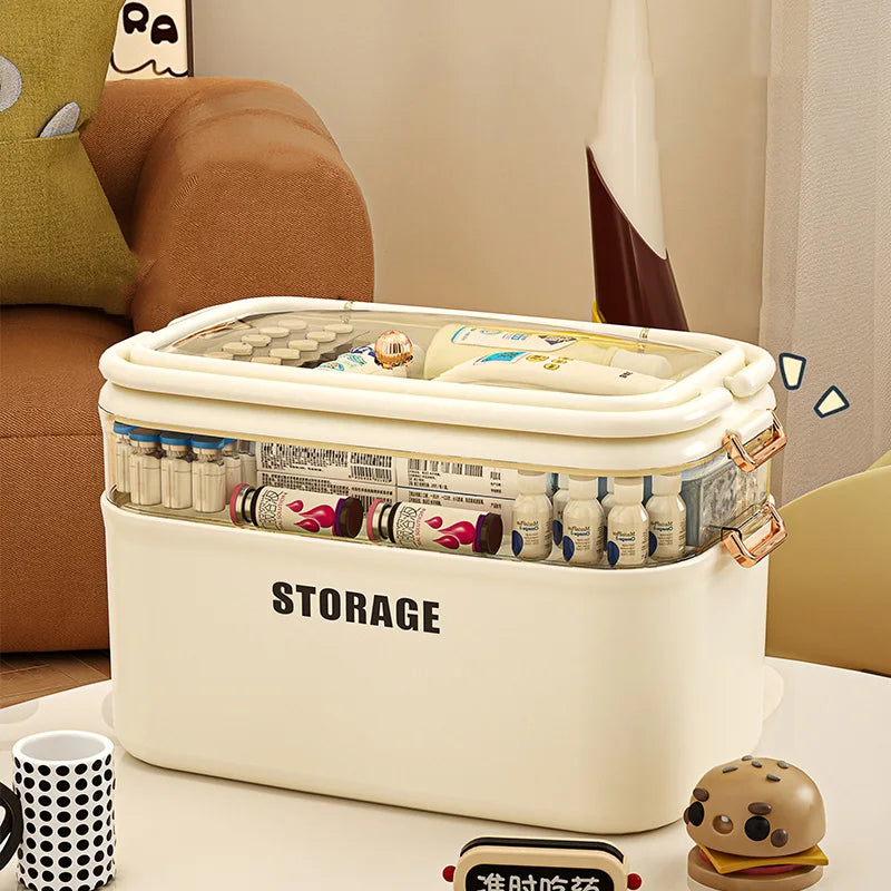 Large Capacity Family Medicine Organizer &ndash; Dustproof Box