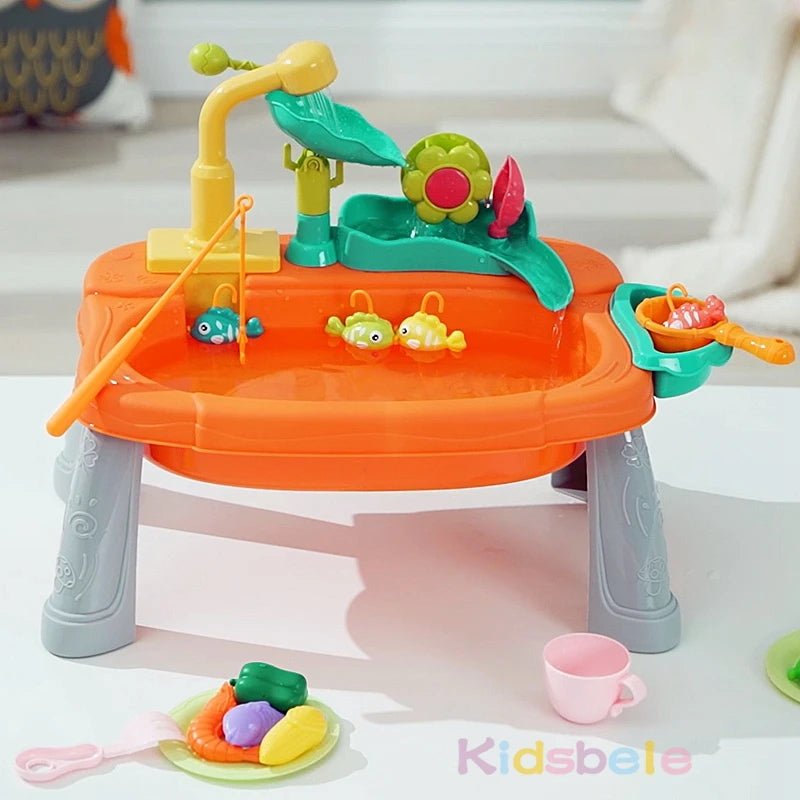Kicala Electric Kitchen Sink Toy with Running Water and Accessories