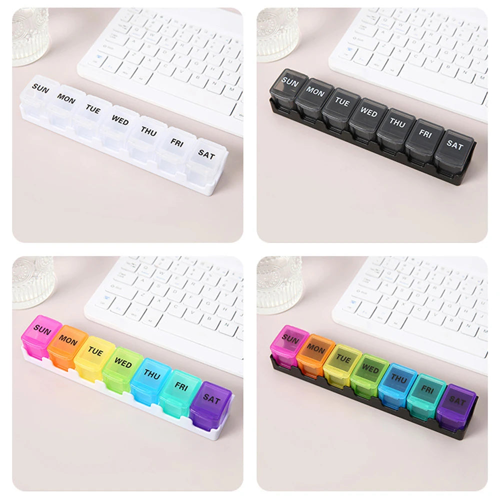 YQQGD 7 Day Pill Organizer &ndash; BPA Free and Travel Friendly