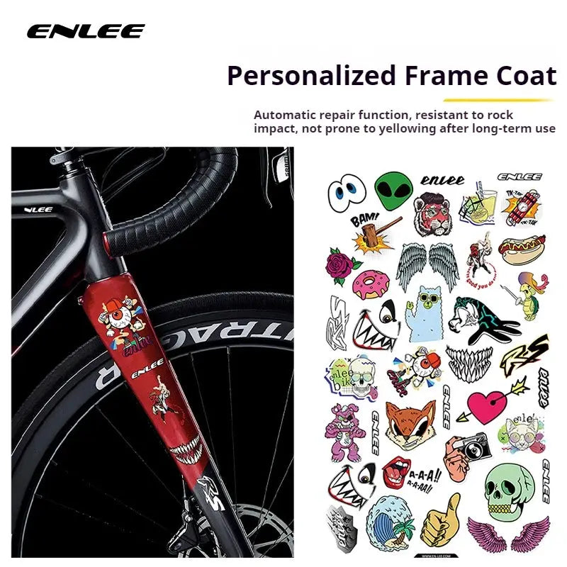 ENLEE bike decals perfect for frames and helmets scratch-proof removable protective stickers ideal for road and mountain bikes by InterCyprus Trading Ltd