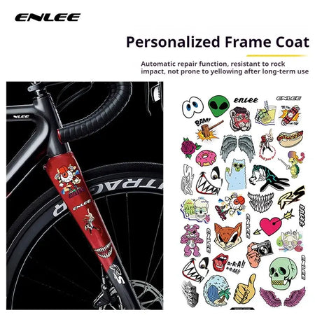 ENLEE bike decals perfect for frames and helmets scratch-proof removable protective stickers ideal for road and mountain bikes by InterCyprus Trading Ltd