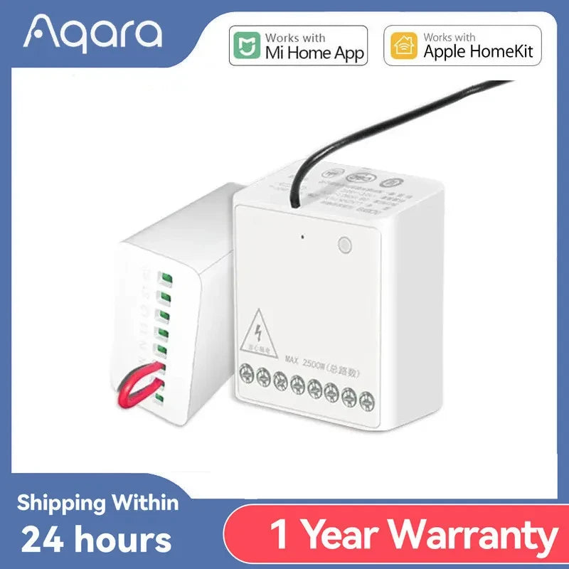 Διπλός Ελεγκτής Ρελέ Zigbee Aqara για Χρονοδιακόπτη Έξυπνου Σπιτιού