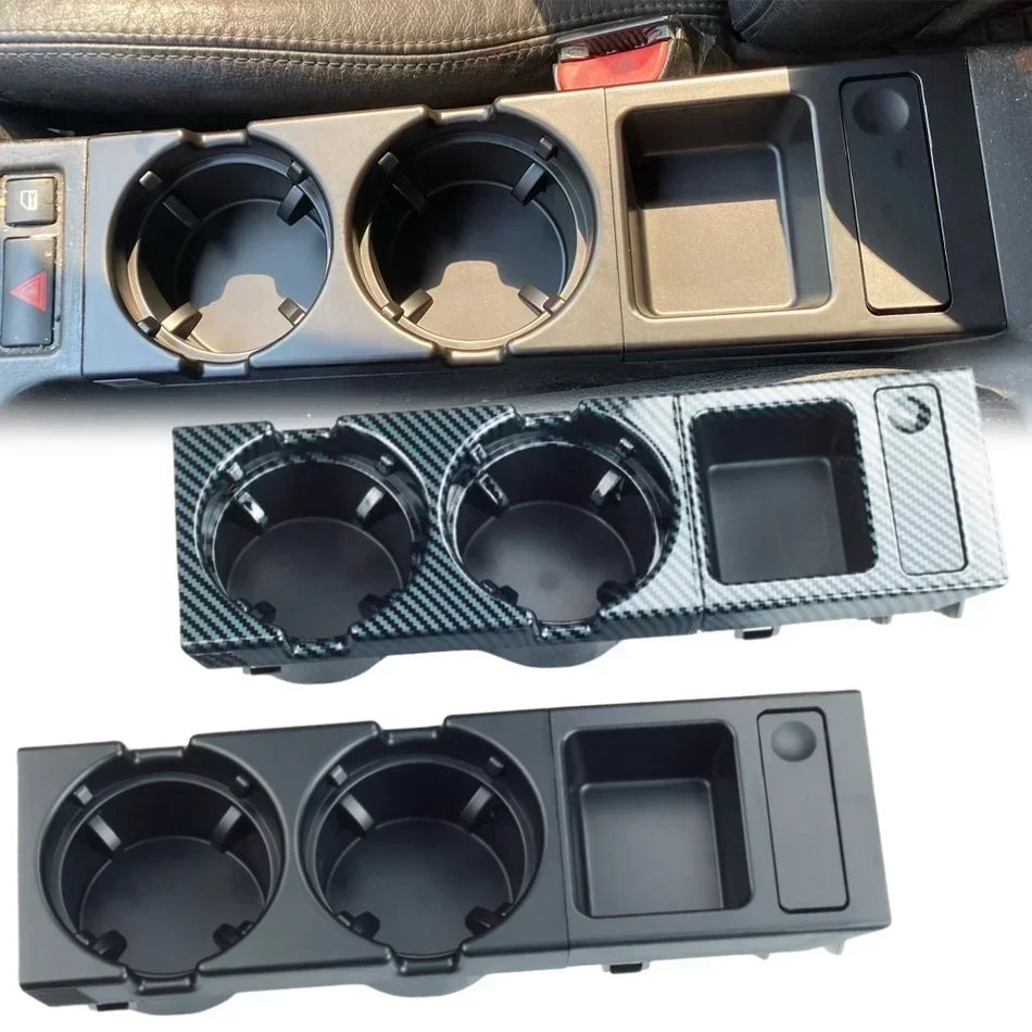 Caixa de Armazenamento do Console Central Frontal para BMW E46 1998 a 2006 ABS e PC com Suporte para Copo de Duplo Orifício
