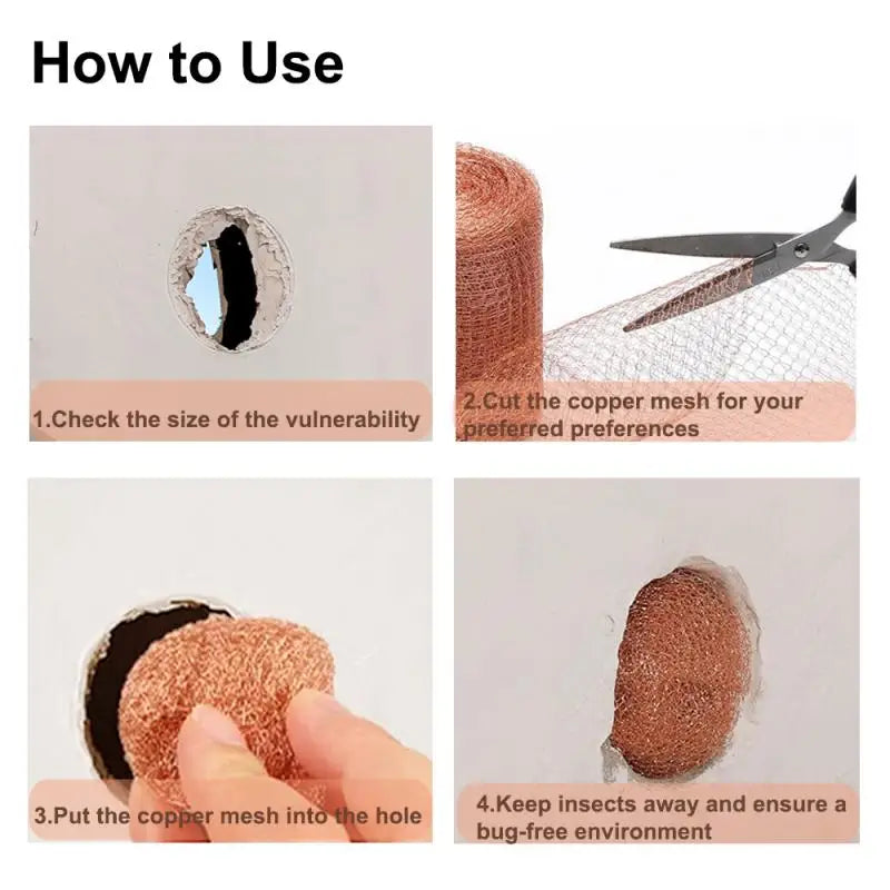 Copper Wire Mesh for Signal Shielding, Pest Control &amp; Garden Decor