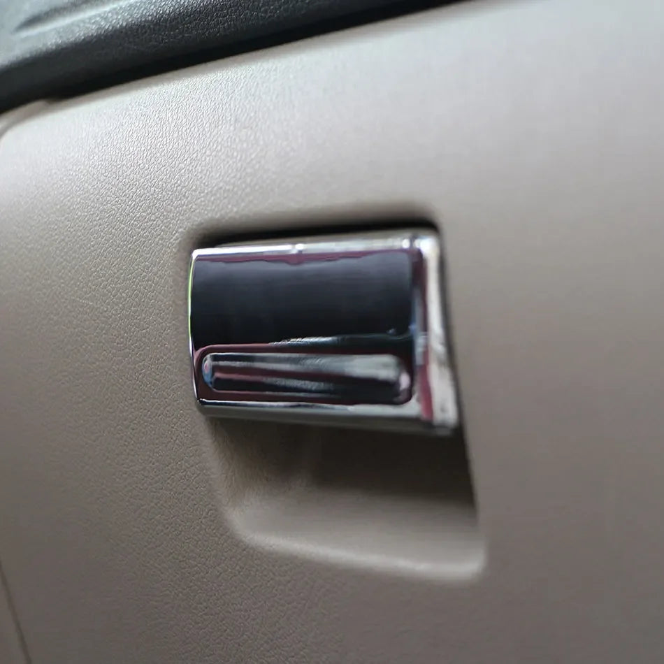 Glove Box Handle Patch Cover Chrome Trim For Ford Focus 2 MK2 2005-2013 Interior Accent Upgrade