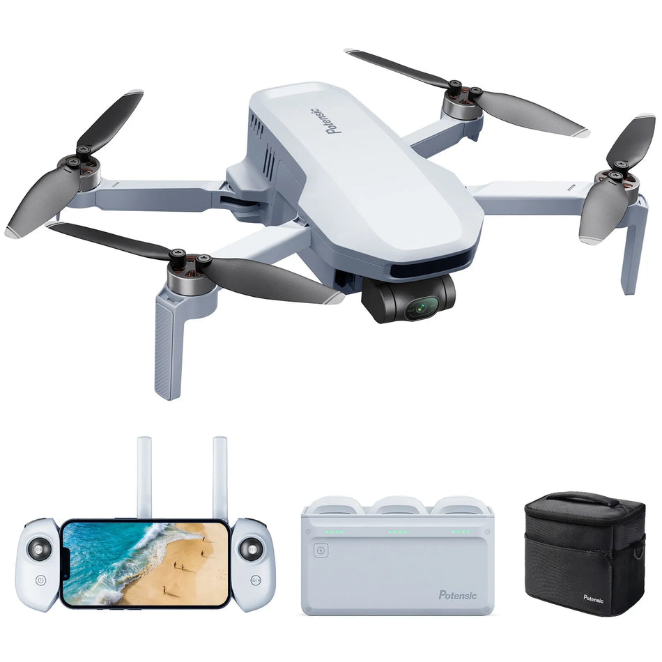 🟠 Potensic Mini Drone 3 Ось Гимбал 6 км GPS 4K Professional Camera Drones бесщеточные RC Toy Quadcopter для путешествий подарки атом