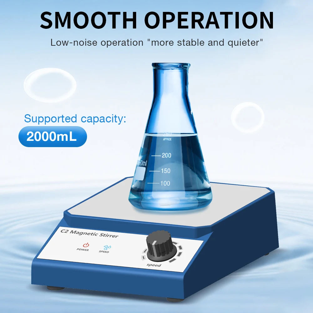 Magnetic Stirrer Mixer C2 &ndash; Adjustable Speed Up to 2500 RPM