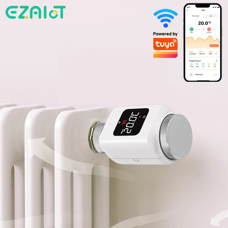 Tuya WiFi Zigbee Smart Radiator Valve &ndash; Thermostatic Control