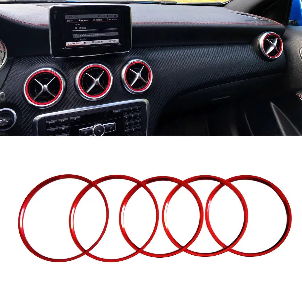 Aluminum AC Vent Trim Rings for Mercedes Benz W176 W246 C117 X156 by InterCyprus Trading Ltd