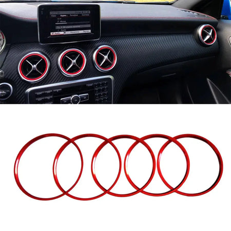 Aluminum AC Vent Trim Rings for Mercedes Benz W176 W246 C117 X156 by InterCyprus Trading Ltd