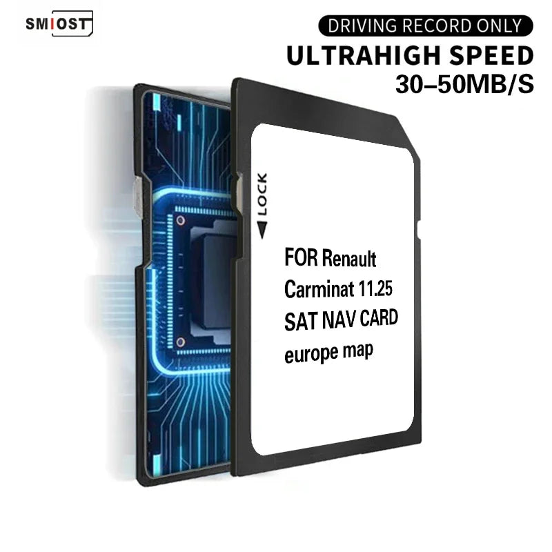 Carminat 11.25 Europe Maps 2024 - 8GB SD Map Cards