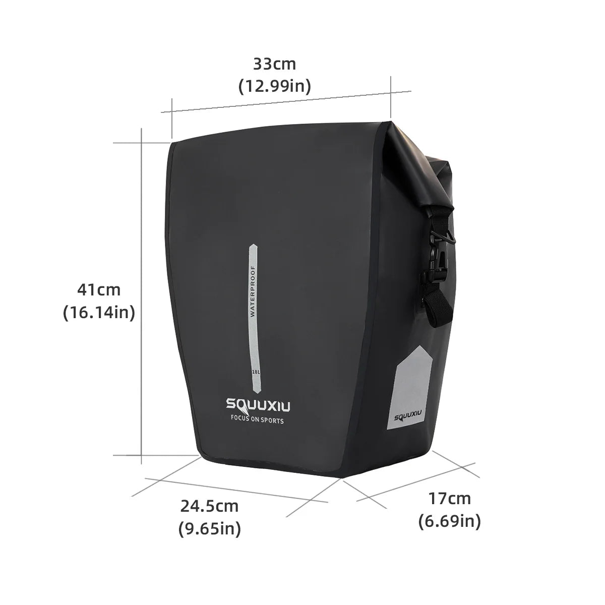 Bike Pannier Bag &ndash; Rainproof Versatile Rear Rack Storage