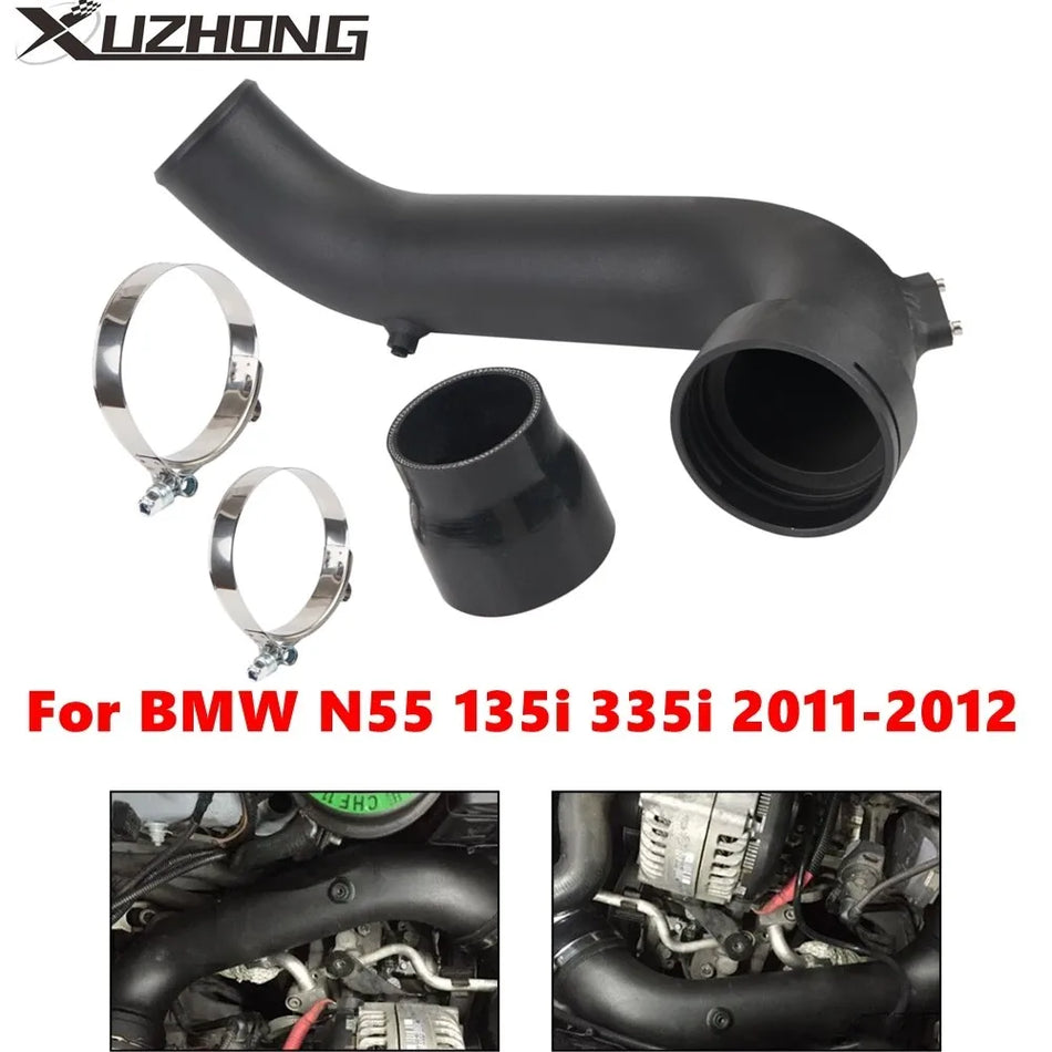 Turbo Charge Pipe 3in Aluminum For BMW N55 135i 335i E92 E93 E82 XDrive 2011-2012