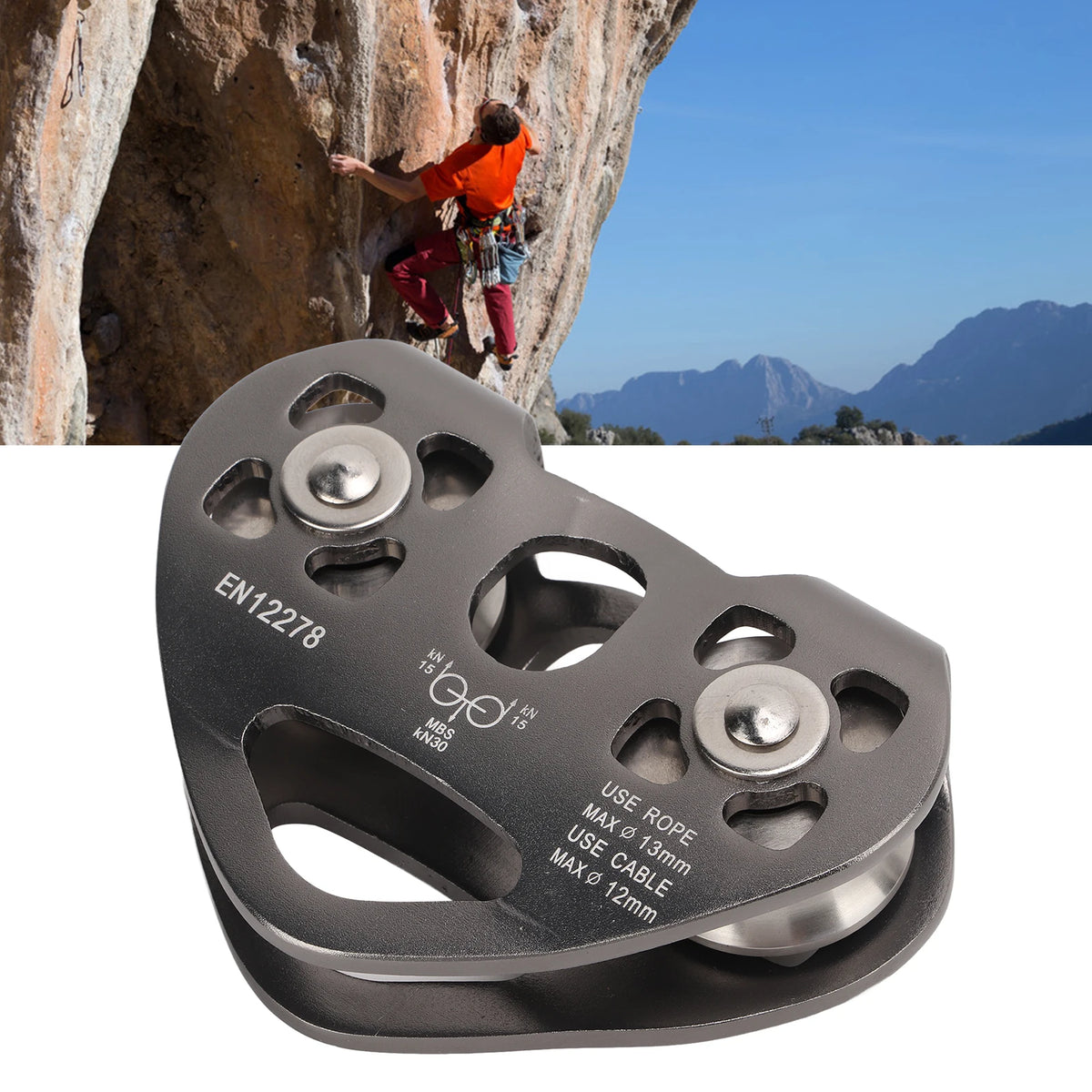 ZK30 Zipline Swivel Pulley Aluminum &ndash; Ultra Lightweight