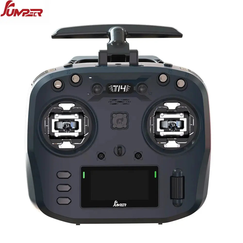 Jumper T14 2.4Ghz/915Mhz 1W ELRS Remote Control CNC Hall Sensor Gimbals Bi-directional Foldable Antenna OLED Display FPV Drone by InterCyprus Trading Ltd