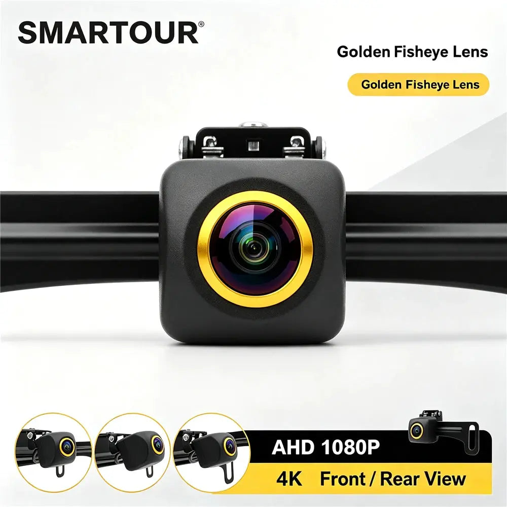 Waterproof AHD 1080P Car License Plate Rear View Camera 180° Fisheye Lens CVBS Switchable Reverse Parking Backup Camera by InterCyprus Trading Ltd
