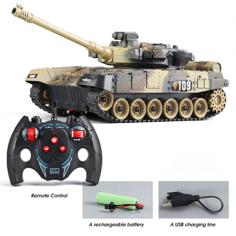 RC Tank 1/30 33cm 2.4G 7CH Crawler - Ultra Fast Remote NF778MZ YELLOW