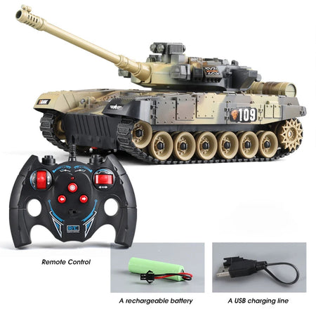 RC Tank 1/30 33cm 2.4G 7CH Crawler - Ultra Fast Remote NF778MZ YELLOW