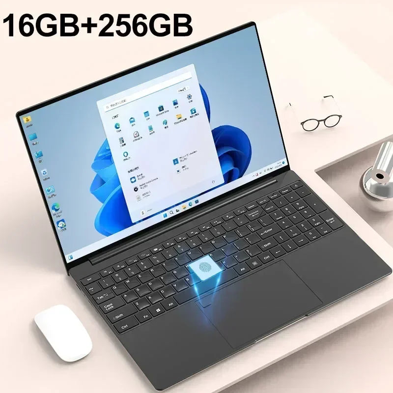 Portable Laptop 15.6 Inch &ndash; High Performance with 32GB RAM and 2TB SSD black 16GB 256GB / Intel Celeron N5095