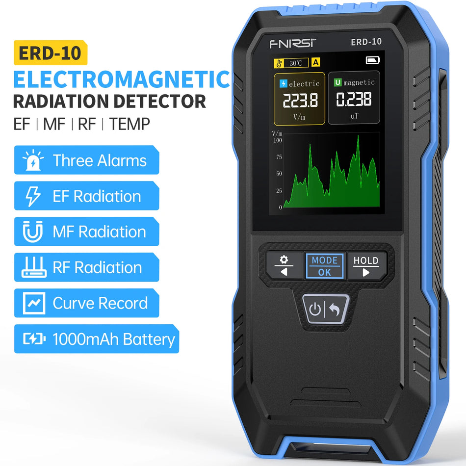 FNIRSI ERD-10 Electromagnetic Radiation Detector &ndash; Accurate Household Appliance Safety Monitor