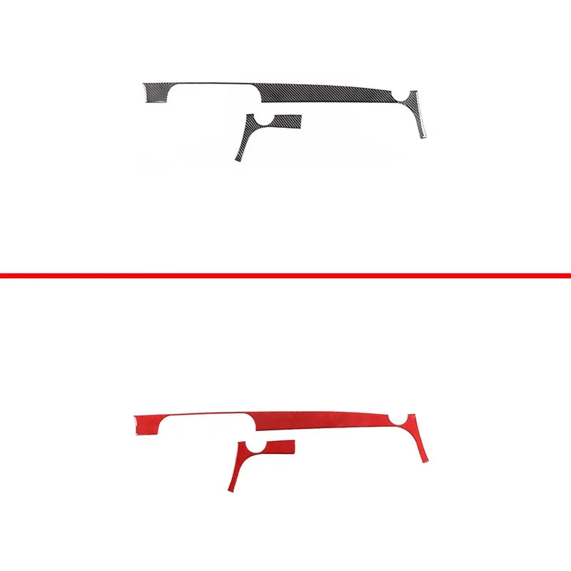 Moldura de consola em fibra de carbono real para Fiat 500 2011 2019