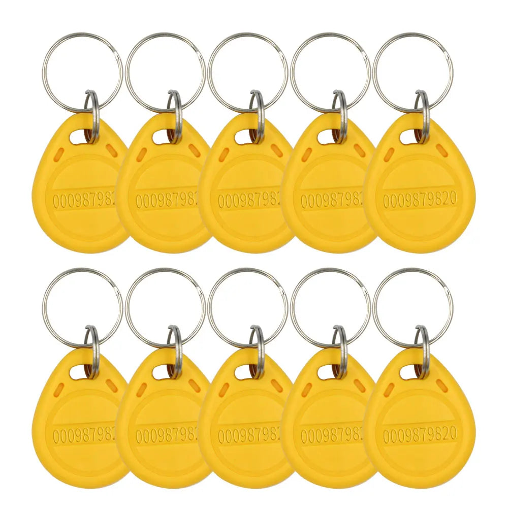 TK4100 125kHz RFID Keychain Card Tag &ndash; Access Control Ready yellow 10pc