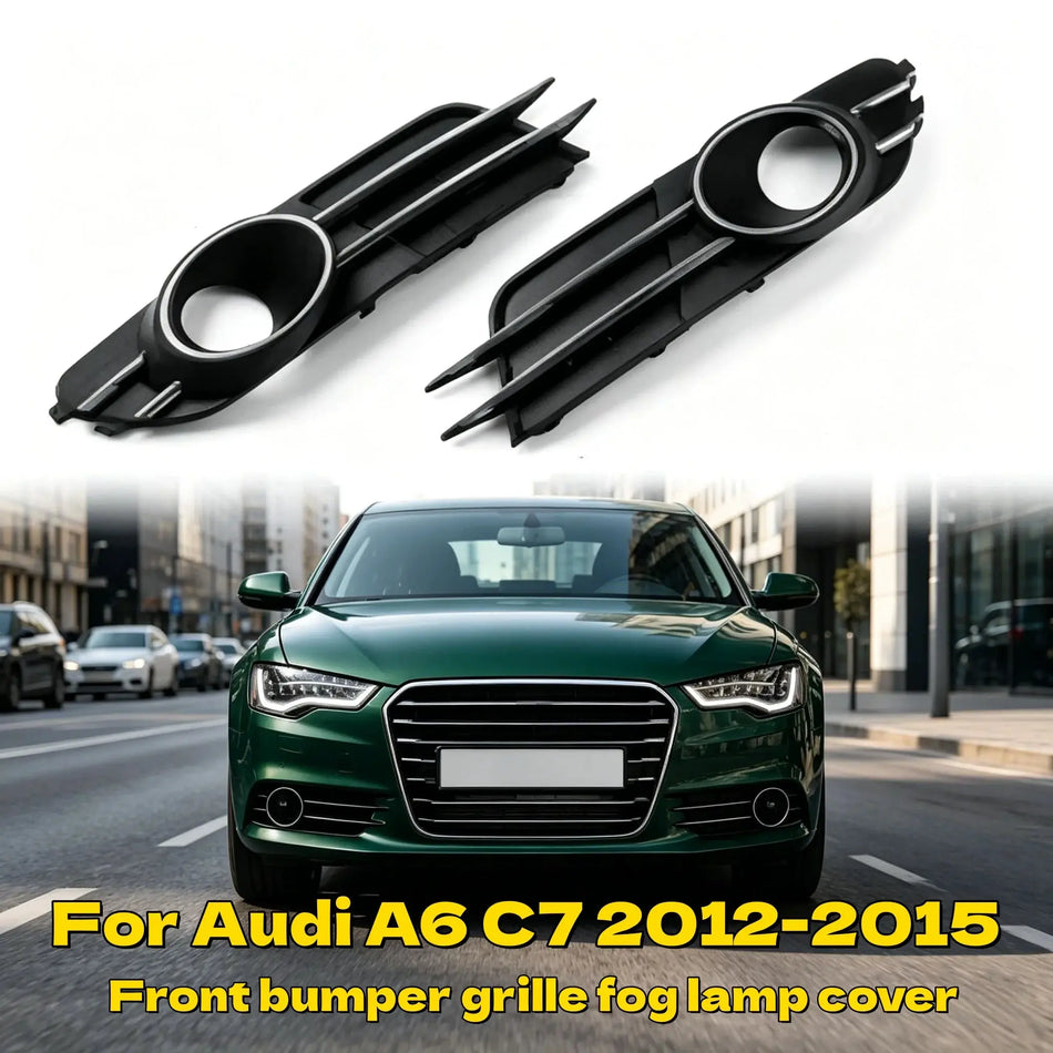 Fog Light Grilles Honeycomb Mesh For Audi A6 C7 4G0807681B by InterCyprus Trading Ltd