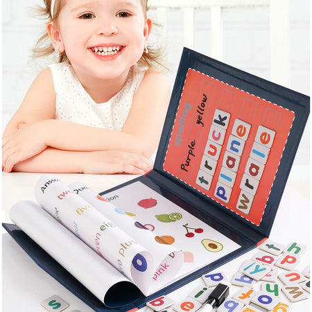 Wooden Magnetic Spelling Word Books &ndash; Educational Toy