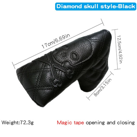 Efunist Golf Headcover Set &ndash; Waterproof PU Leather Durability Black Blade Putter