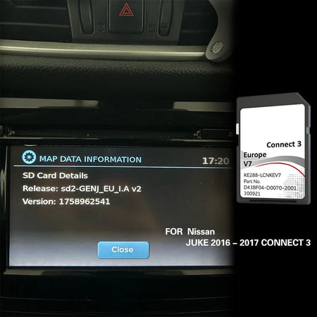 For Nissan JUKE 2016 2017 CONNECT3 V7 - Portugal Maps