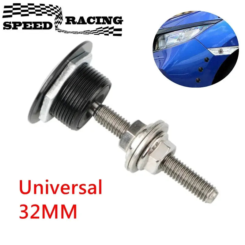 32mm 1Pc/4Pcs Push Button Hood Pins Lock Clip Kit Universal Engine Bonnet Lock Engine Car Quick Latch by InterCyprus Trading Ltd