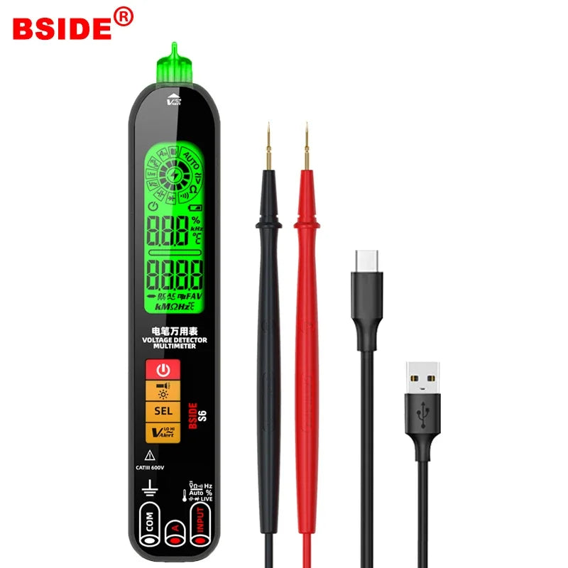 Testeur Numérique de Multimètre USB BSIDE S6 Plume Auto Plage