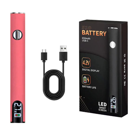 650mAh 510 Thread Pen Soldering Kit Adjustable Voltage Pink