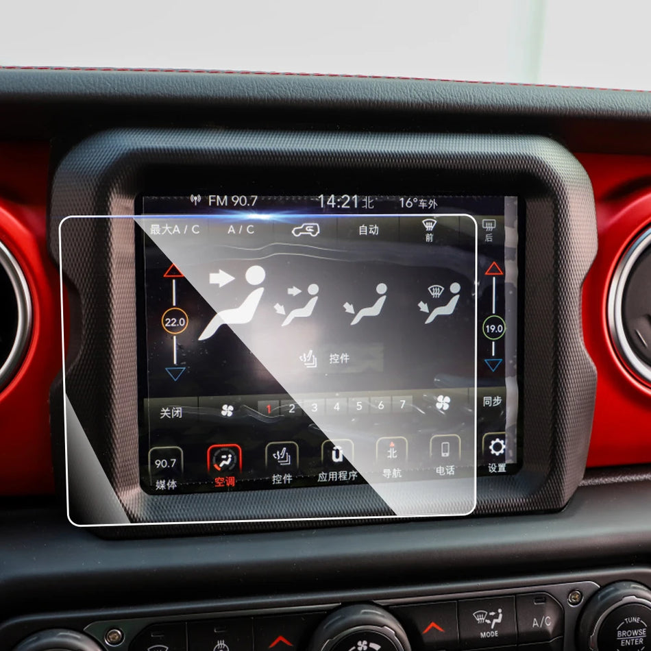 Protezione in Vetro Temperato per Navigazione GPS Jeep Wrangler JL