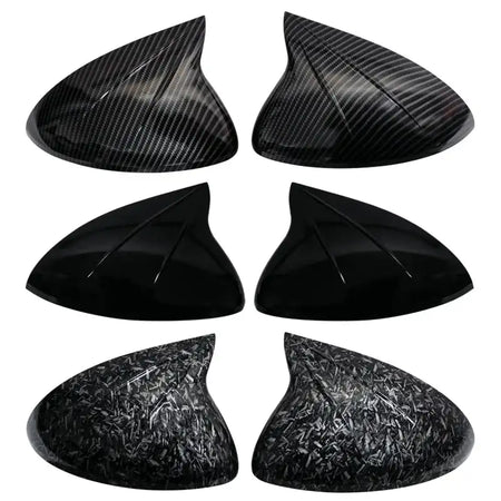 Carbon Fiber Style Black Mirror Covers For Porsche Cayenne