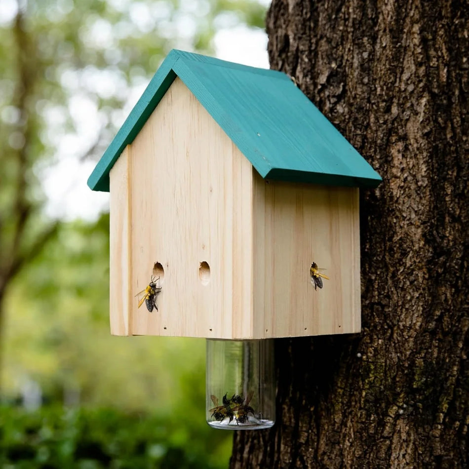 Wood Carpenter Bee Trap &ndash; Outdoor Hanging Insect Trap