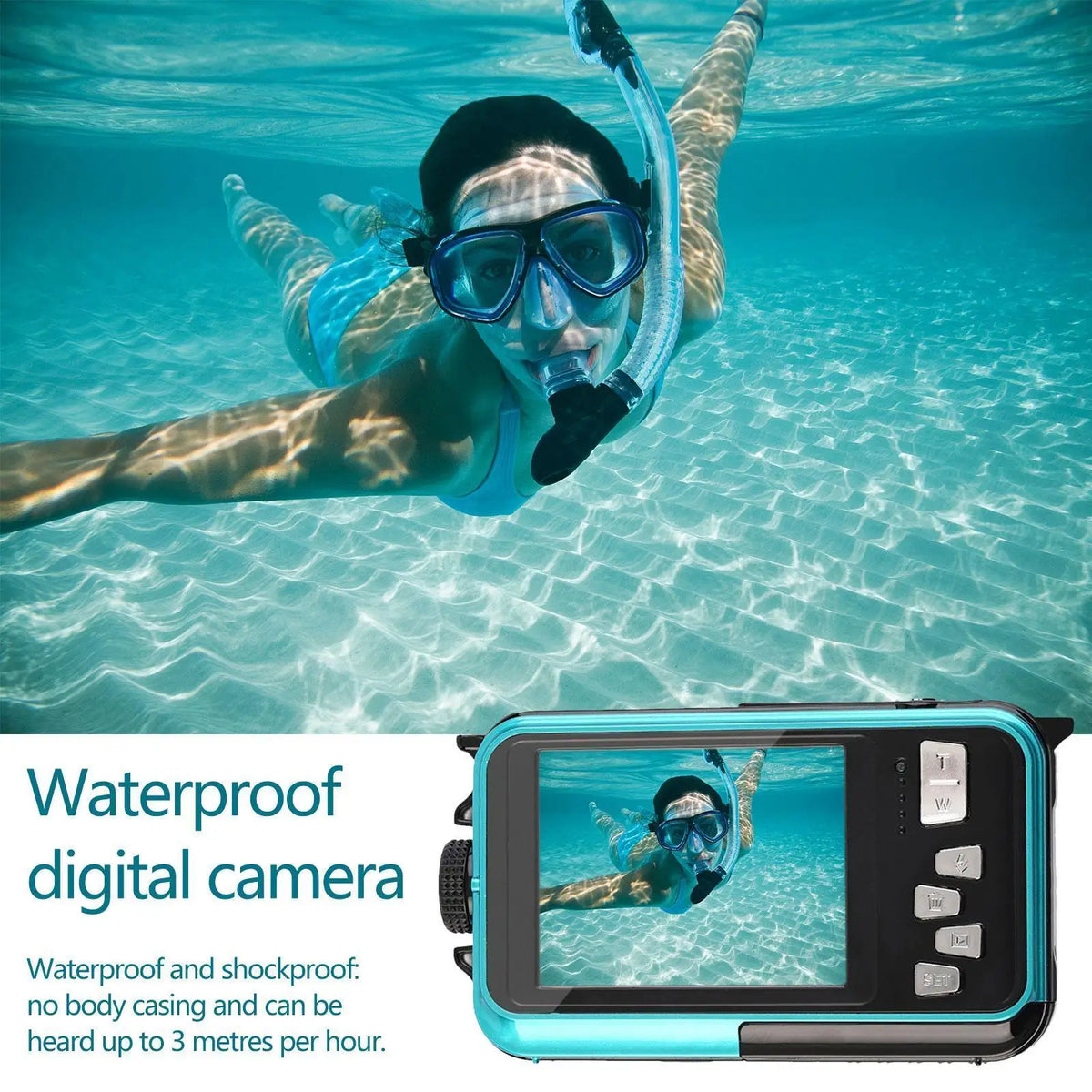 Underwater Camera HD 48MP &ndash; Dual Screen Waterproof Video Recorder