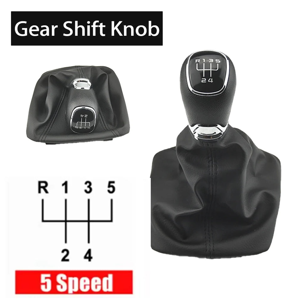 Lederen ABS Versnellingspookknop Cover voor Skoda Octavia A5 A6