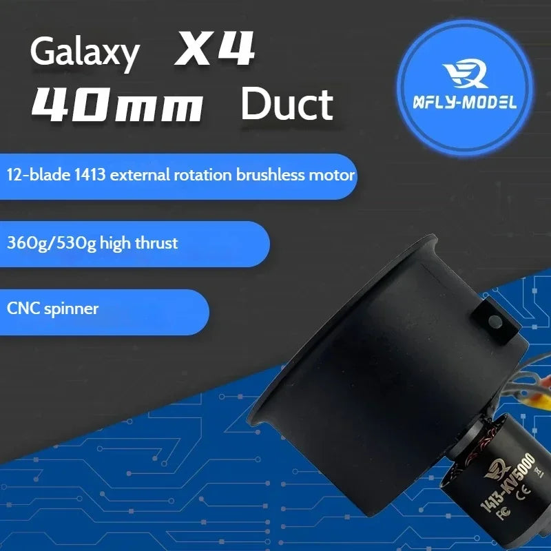 XFLY Galaxy X4 4S 1413-KV5000 EDF Ducted Fan 40mm &ndash; Power