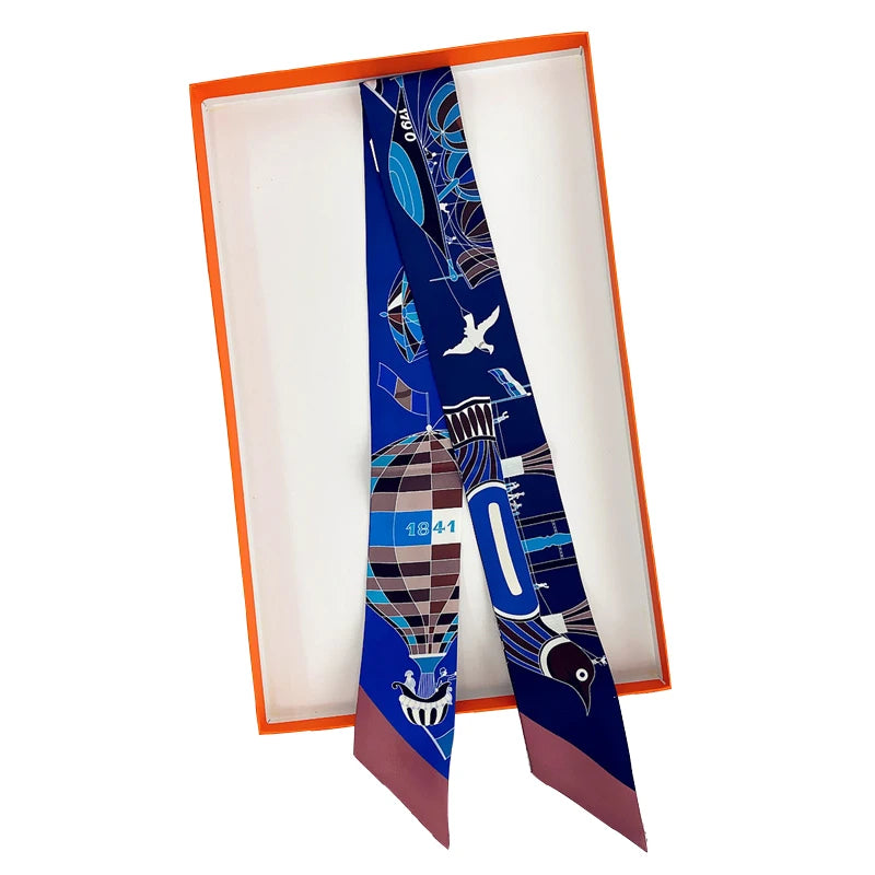 Skinny Mulberry Silk Scarf &ndash; Luxurious Versatility for Everyday Elegance Color-05 / 5X85 CM / CHINA