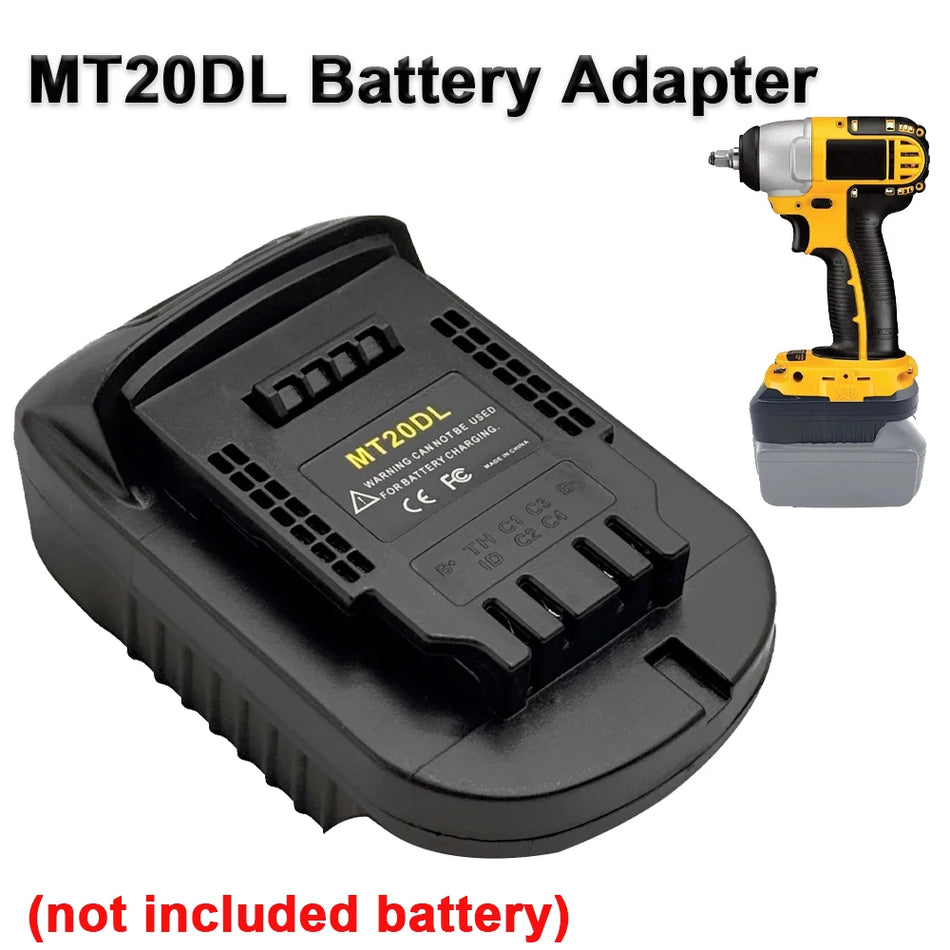 Adaptador de Bateria MT20DL para Ferramentas Makita 18V a DeWalt 18V