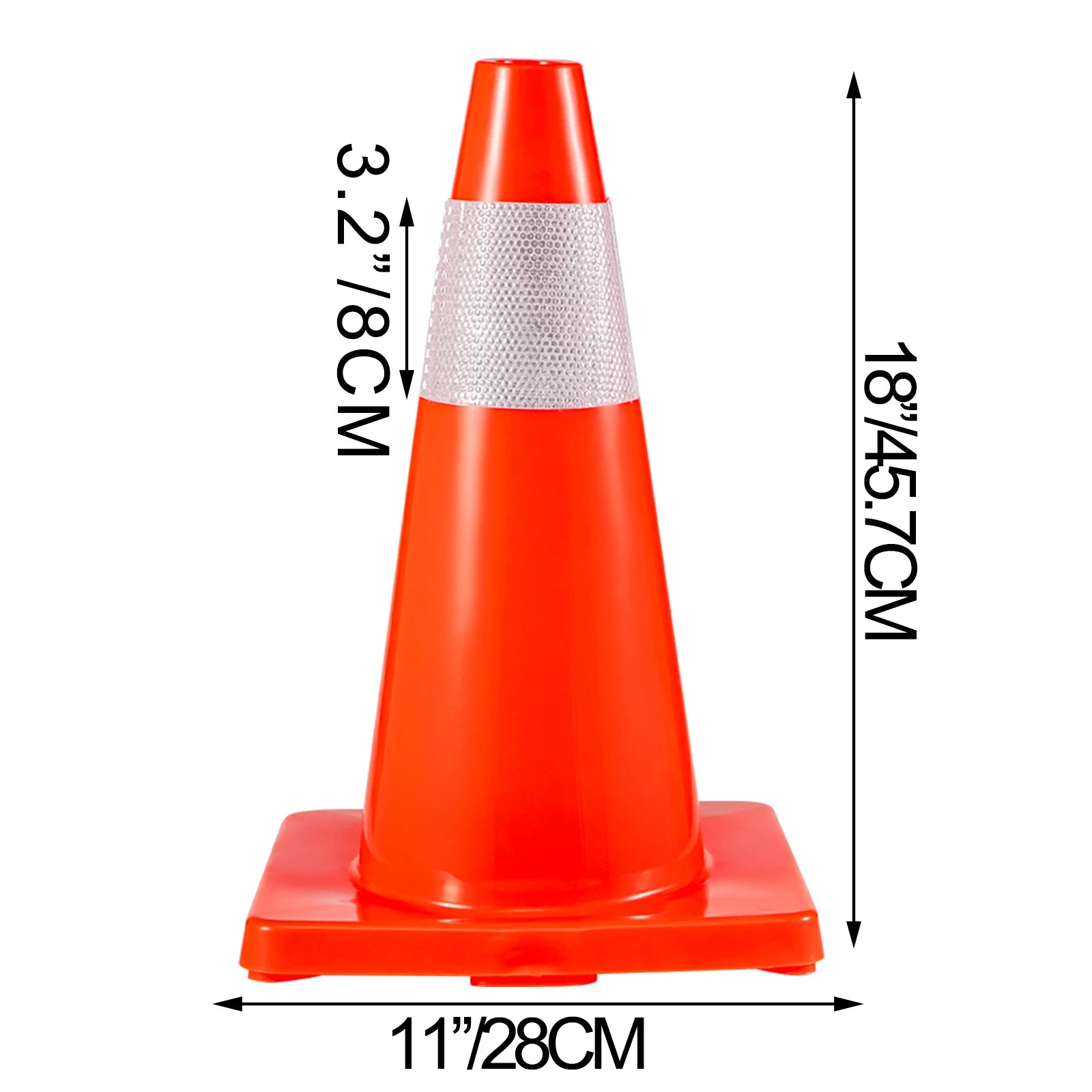 SucceBuy Safety Cones 18-36 Inches &ndash; Heavy-Duty Base System