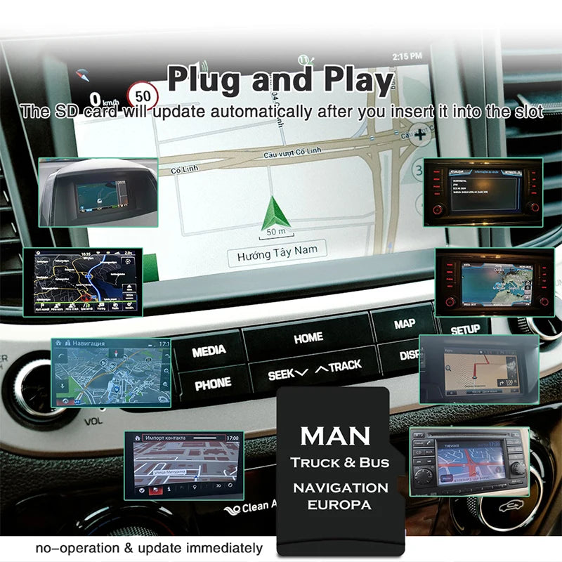 Navinesa TF Card 8GB MAN Truck Bus &ndash; Europe UK Navigation